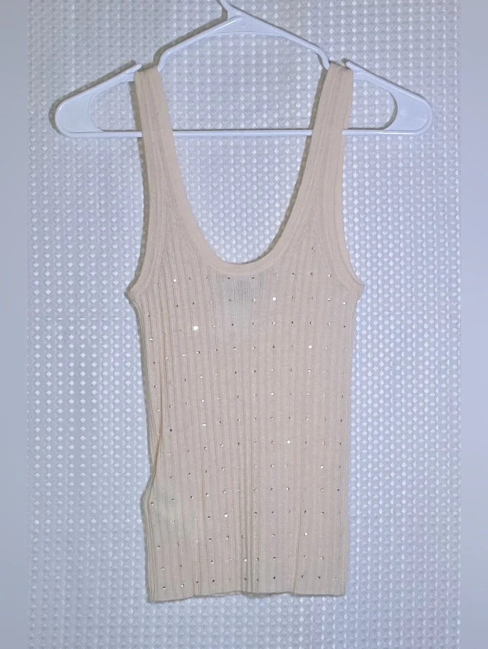 J.Crew Embellished Cashmere Tank Quiet Luxury Soft Glam Balletcore S
